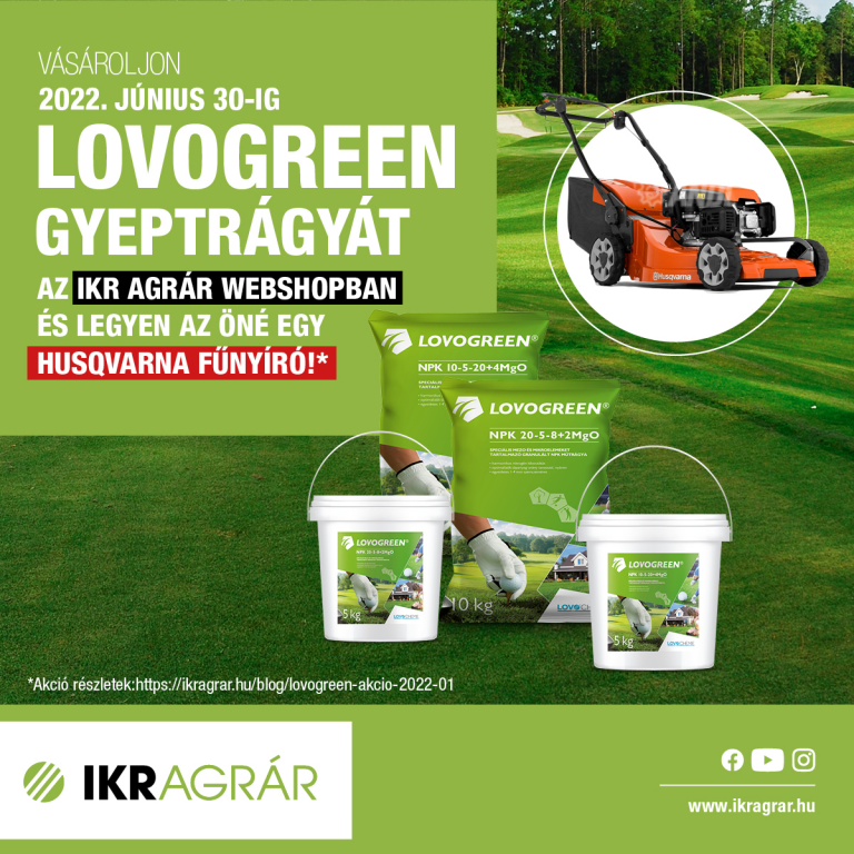 LOVOGREEN gyeptrágya AKCIÓ az IKR Agrárnál