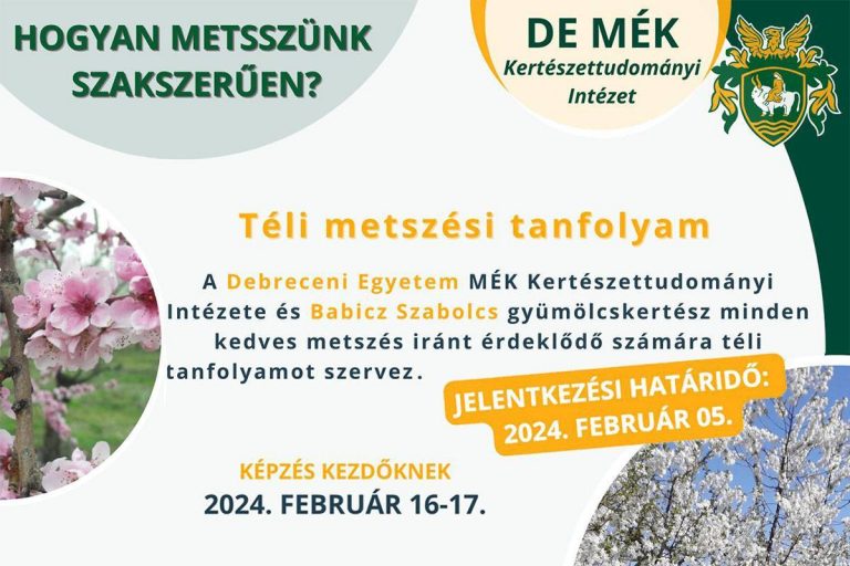 Kezdő metszési tanfolyam lesz Debrecenben